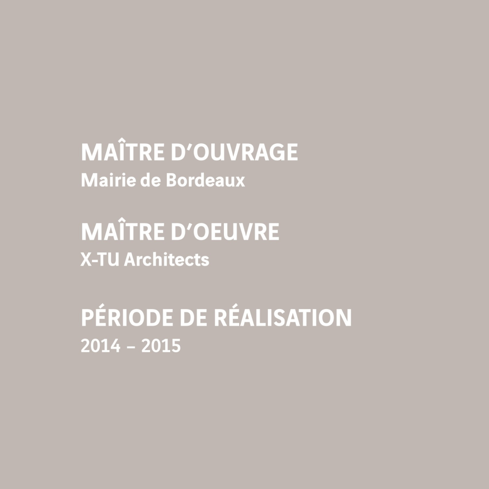 Maître d’ouvrage Mairie de Bordeaux - 2014-2015 - Arbonis
